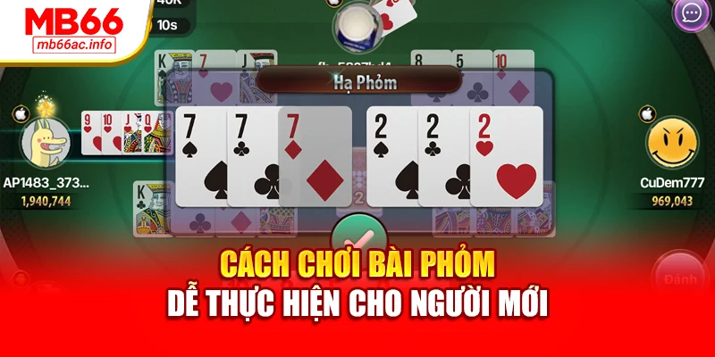 Cách chơi bài phỏm dễ thực hiện cho người mới