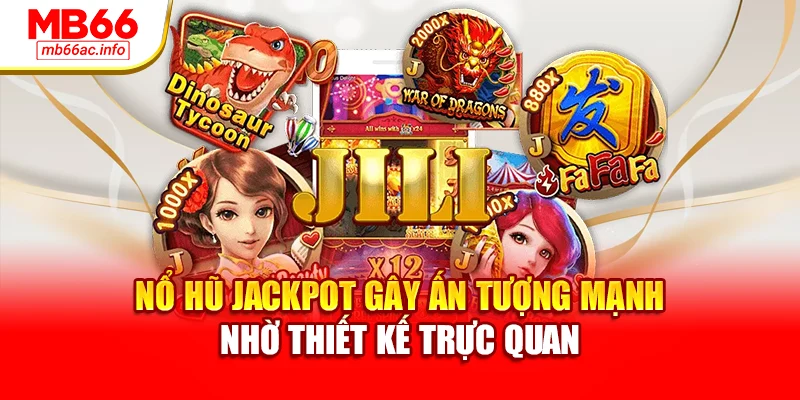 Nổ hũ jackpot gây ấn tượng mạnh nhờ thiết kế trực quan